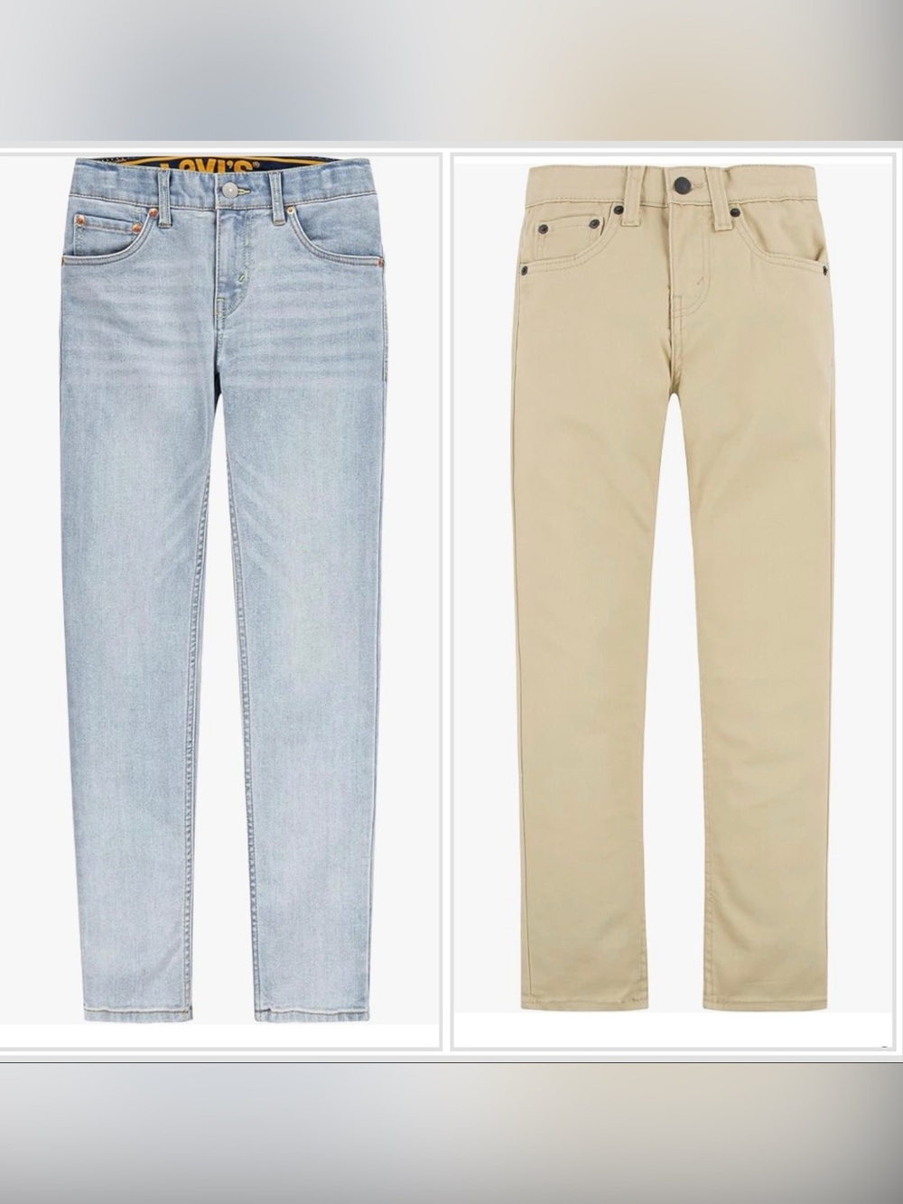 Levi Boys Jeans Bundle- 510 Skinny fit Performance Jeans - Regular 10